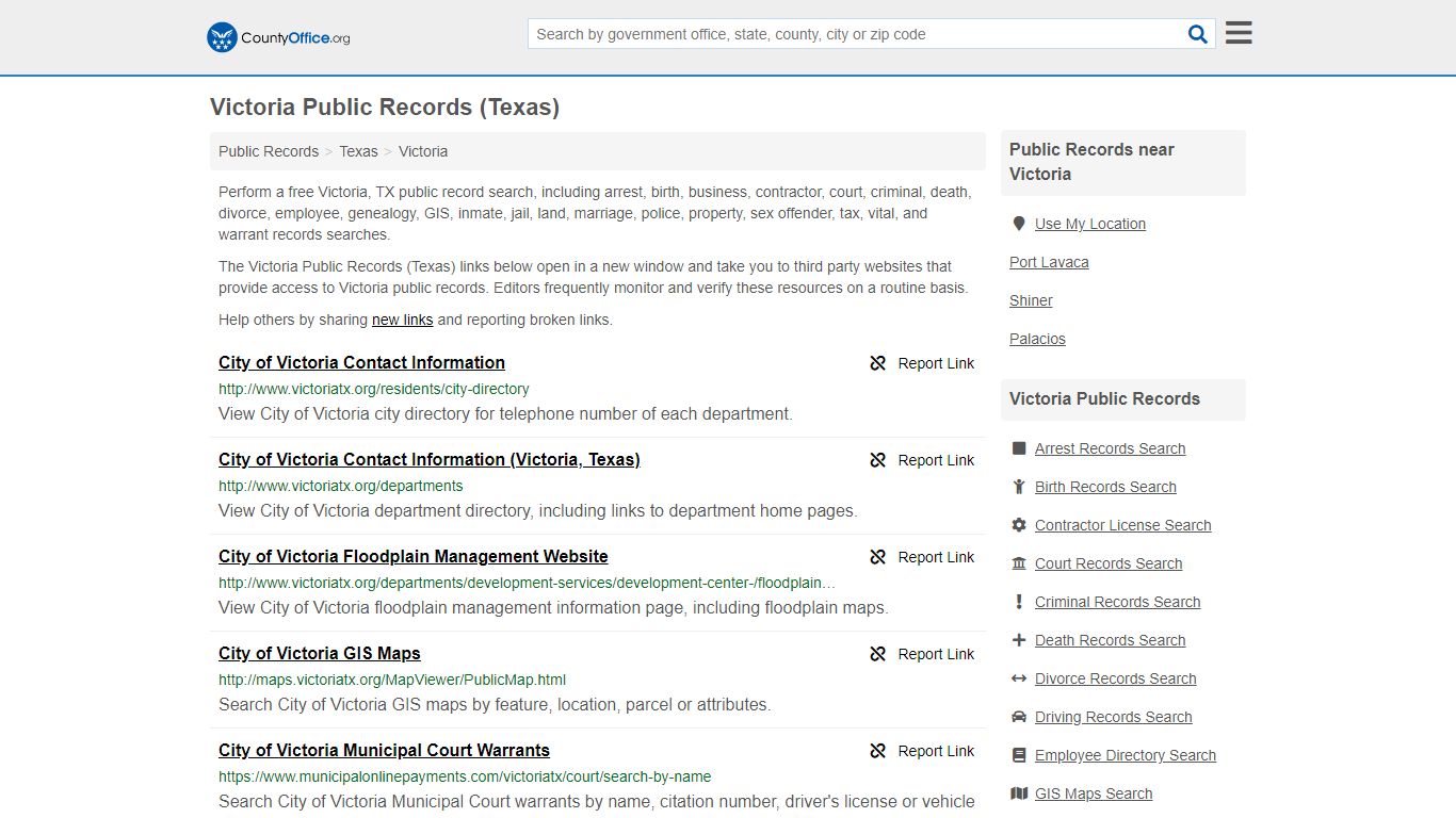 Public Records - Victoria, TX (Business, Criminal, GIS ...